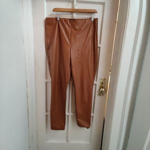 Banana Republic Pleather Leggings Camel Color Size L